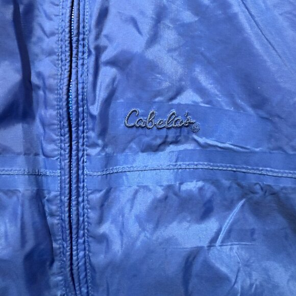 Cabelas Women’s Packable Windbreaker Large Blue Vented Hooded Full Zip - Picture 7 of 13